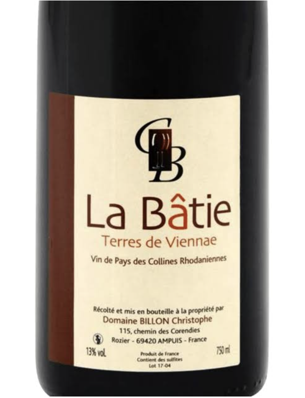 (image for) Christophe Billon La Batie Terres de Viennae 2019 [Viv 4.1/5] [WAS: $80++]
